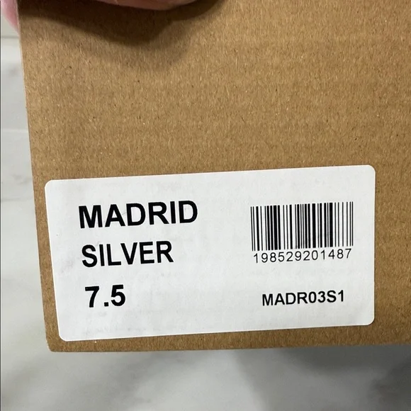 Steve Madden (Madrid) Metallic Silver Quilted Sneaker - Picture 3 of 3